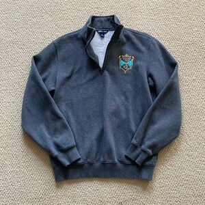 Sport-Tek Chi Kappa Phi Sorority Half Zip Sweater Soft Plush Grey Size Small EUC